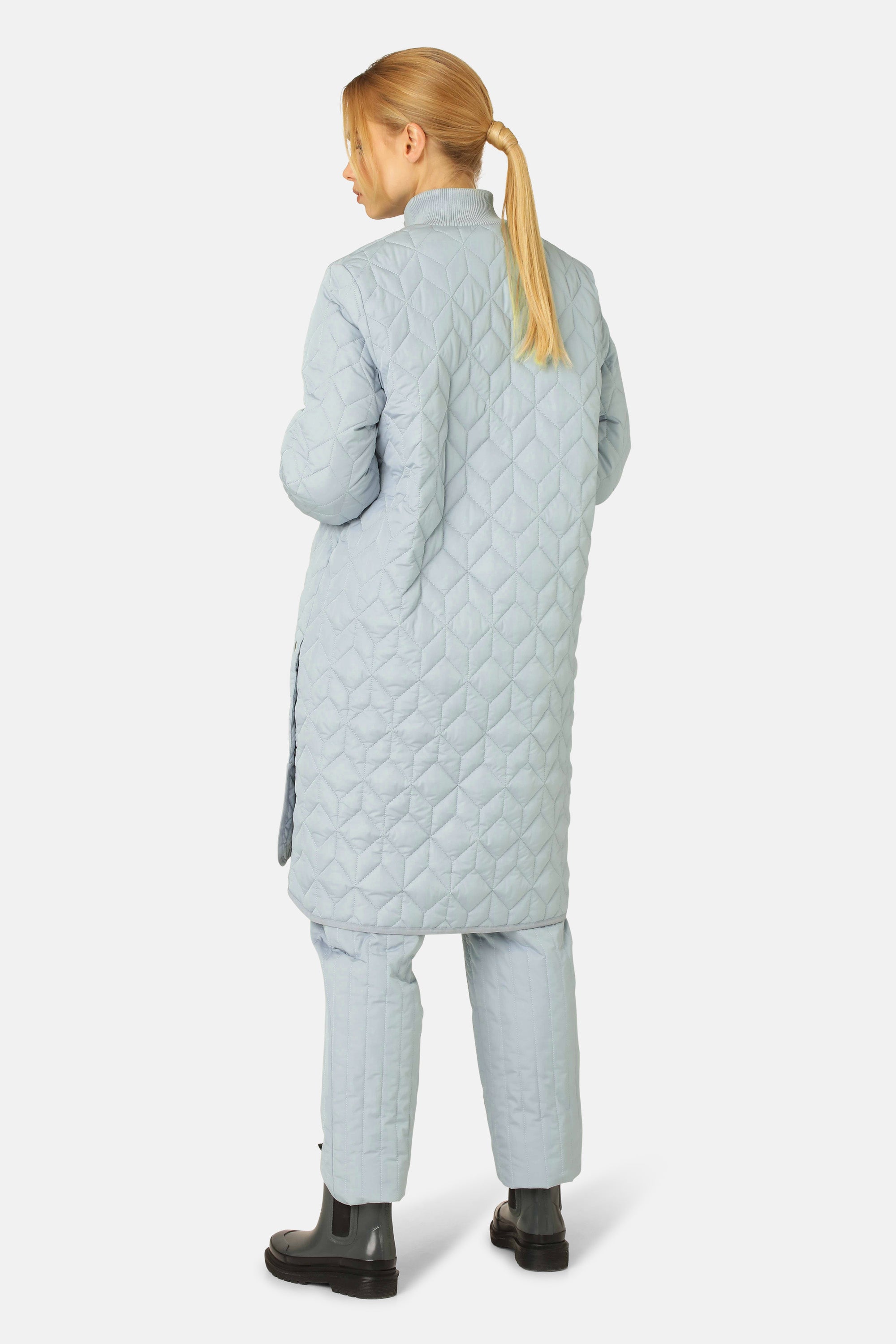 Ilse Jacobsen Hornbæk Outerwear Steppmantel Coat 608 Pale Petroleum